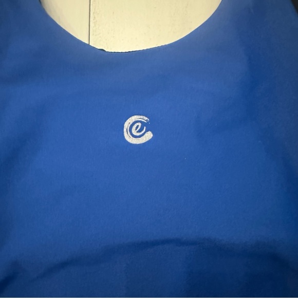 Johnny Was Calme Royal Blue & Black Endure Athletic Long Sports Bra Sz L GUC - Picture 6 of 7